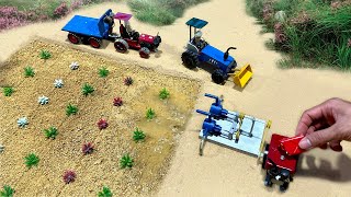 diy tractor leveling machine and well water pump system diesel engine || @Creator idea