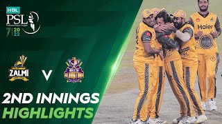 2nd Innings Highlights | Peshawar Zalmi vs Quetta Gladiators | Match 22 | HBL PSL 7 | ML2T