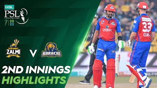 2nd Innings Highlights | Peshawar Zalmi vs Karachi Kings | Match 19 | HBL PSL 7 | ML2T