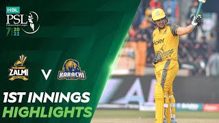 1st Innings Highlights | Peshawar Zalmi vs Karachi Kings | Match 19 | HBL PSL 7 | ML2T