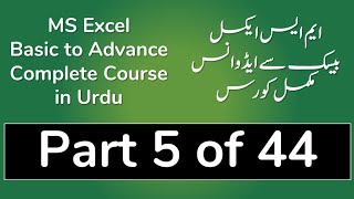 05 Insert copy Delete Worksheet in MS Excel 2013 in Urdu - Excel Urdu Tutorial in Urdu