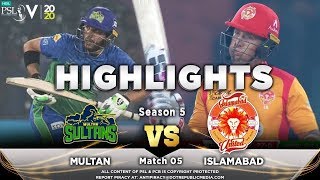 Multan Sultans vs Islamabad United | Full Match Highlights | Match 5 | 22 Feb 2020 | HBL PSL 2020