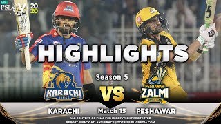 Karachi Kings vs Peshawar Zalmi | Full Match Highlights | Match 15 | 2 March | HBL PSL 2020 | MA2