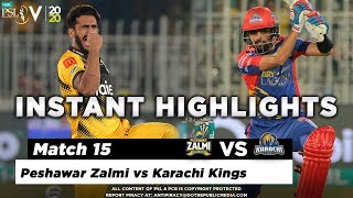 Peshawar Zalmi vs Karachi Kings | Full Match Instant Highlights | Match 15 | 2 March | HBL PSL 2020