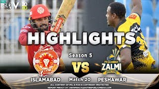 Peshawar Zalmi vs Islamabad United | Full Match Highlights | Match 20 | 7 March | HBL PSL 2020 | MA2