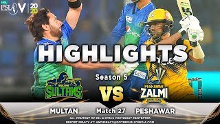 Peshawar Zalmi vs Multan Sultans | Full Match Highlights | Match 27 | 13 March | HBL PSL 2020