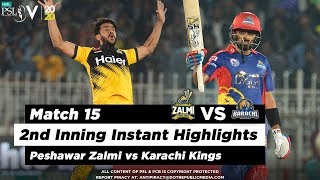 Peshawar Zalmi vs Karachi Kings | 2nd Inning Highlights | Match 15 | 2 March 2020 | HBL PSL 2020