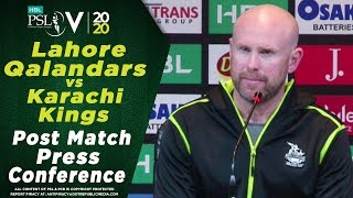 Ben Dunk Post Match Press Conference | Lahore Qalandars vs Karachi Kings | HBL PSL 2020