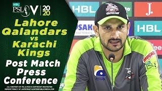 Sohail Akhter Post Match Press Conference | Lahore Qalandars vs Karachi Kings | HBL PSL 2020