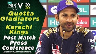 Sarfaraz Ahmed Post Match Press Conference | Quetta Gladiators vs Karachi Kings | HBL PSL 2020