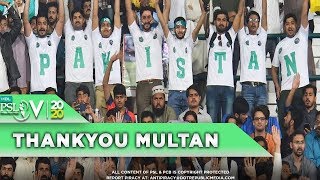 Thank You Multan | HBL PSL 2020