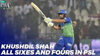 Khushdil Shah All Sixes And Fours In HBL PSL 2020 | MB2T