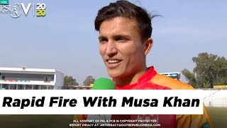 Rapid Fire With Musa Khan | Favourite Moments | HBL PSL 5 | 2020