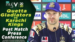Shane Watson Post Match Press Conference | Quetta Gladiators vs Karachi Kings | HBL PSL 2020