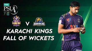 Karachi Kings Fall Of Wickets | Quetta Gladiators vs Karachi Kings | Match 28 | HBL PSL 7 | ML2T