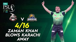 Zaman Khan Blows Karachi Away | Lahore Qalandars vs Karachi Kings | Match 26 | HBL PSL 7 | ML2T