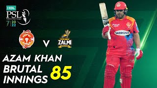 Azam Khan Brutal Innings | Islamabad United vs Peshawar Zalmi | Match 24 | HBL PSL 7 | ML2T