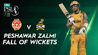Peshawar Zalmi Fall Of Wickets | Islamabad United vs Peshawar Zalmi | Match 24 | HBL PSL 7 | ML2T
