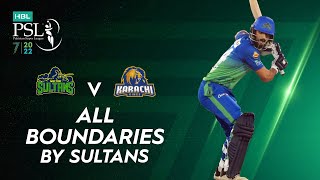 All Boundaries By Sultans | Multan Sultans vs Karachi Kings | Match 23 | HBL PSL 7 | ML2T