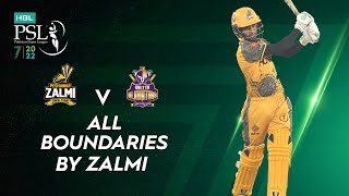 All Boundaries By Zalmi | Peshawar Zalmi vs Quetta Gladiators | Match 22 | HBL PSL 7 | ML2T