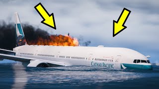 GTA 5 Plane Crash Into Water (Emergency Landing) Aeroplane Crashes Movie