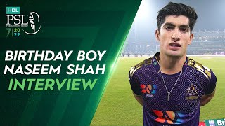 The birthday boy grabbed 4 wickets on his special day. Let’s hear what Naseem Shah has to Say 🎉