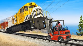 Can A Forklift Stop The Train In GTA 5?
