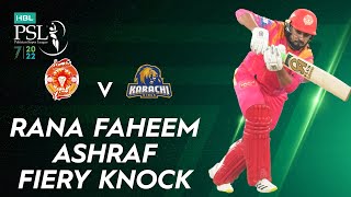 Rana Faheem Ashraf Fiery Knock | Islamabad United vs Karachi Kings | Match 21 | HBL PSL 7 | ML2L