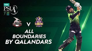 All Boundaries By Qalandars | Lahore Qalandars vs Quetta Gladiators | Match 20 | HBL PSL 7 | ML2T