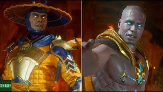 Mortal Kombat 11 - Raiden Vs Geras - All Intros Dialogues