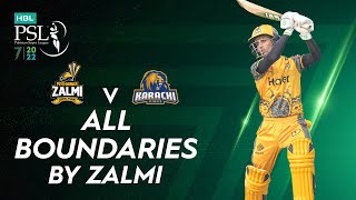 All Boundaries By Zalmi | Peshawar Zalmi vs Karachi Kings | Match 19 | HBL PSL 7 | ML2T