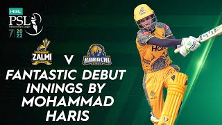 Fantastic Debut Innings By Mohammad Haris | Peshawar vs Karachi | Match 19 | HBL PSL 7 | ML2T