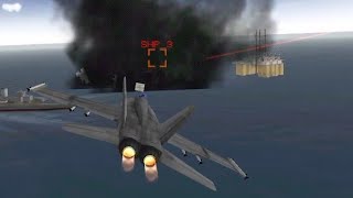 F16 Emergency Landing On Aircraft Carrier After Engines Failed #fun&gameschannel #4k
