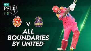 All Boundaries By United | Islamabad United vs Quetta Gladiators | Match 18 | HBL PSL 7 | ML2T