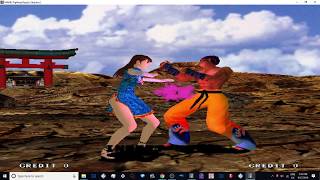 MAME 214 -  FIGHTING BUJITSU -  KONAMI RARE 3D ARCADE FIGHTER -  FULL ARCADE GAMEPLAY 1080p 10-5fps