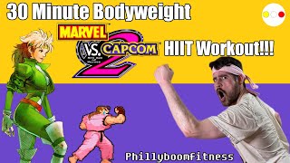 🟡⚪️🔴 30 Minute MVC2 Bodyweight HIIT Workout! Fitness for Gamers! Low Impact Cardio Exercise