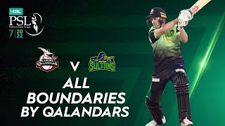 All Boundaries By Qalandars | Lahore Qalandars vs Multan Sultans | Match 17 | HBL PSL 7 | ML2T