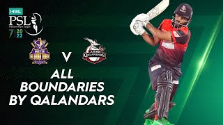 All Boundaries By Qalandars | Quetta Gladiators vs Lahore Qalandars | Match 15 | HBL PSL 7 | ML2T