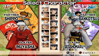 Inuyasha: Feudal Combat Opening and All Characters [PS2]
