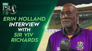 Erin Holland Interview with Sir Viv Richards | HBL PSL 7 | ML2T