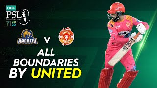 All Boundaries By United | Karachi Kings vs Islamabad United | Match 14 | HBL PSL 7 | ML2T