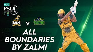 All Boundaries By Zalmi | Peshawar Zalmi vs Multan Sultans | Match 13 | HBL PSL 7 | ML2T
