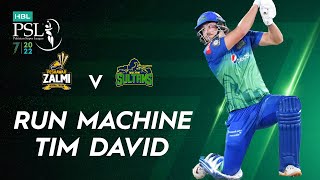 Run Machine Tim David | Peshawar Zalmi vs Multan Sultans | Match 13 | HBL PSL 7 | ML2T