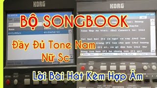 Trọn Bộ Songbook Có Tone Nam Nữ Sc Và Lời Bài Hát Kèm Hợp Âm Korg pa600