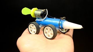 How To Make Amazing Mini Rocket Cars From DC Motor