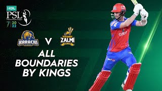 All Boundaries By Kings | Karachi Kings vs Peshawar Zalmi | Match 11 | HBL PSL 7 | ML2T