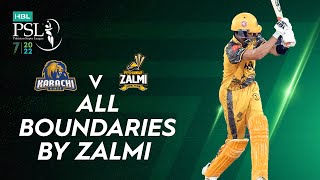 All Boundaries By Zalmi | Karachi Kings vs Peshawar Zalmi | Match 11 | HBL PSL 7 | ML2T