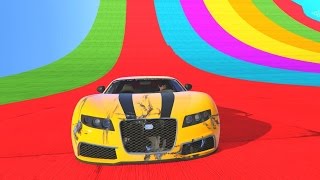 RAINBOW BOWL RACE! - GTA 5 Funny Moments #687