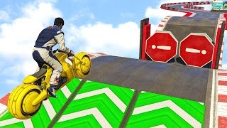 TRON BIKE OBSTACLE COURSE! - GTA 5 Funny Moments #686