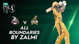 All Boundaries By Zalmi | Lahore Qalandars vs Peshawar Zalmi | Match 9 | HBL PSL 7 | ML2T